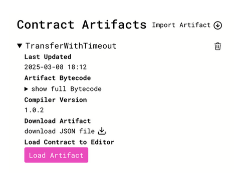 Contract Compilation Interface
