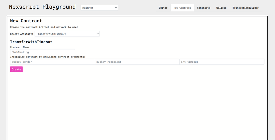 New Contract Deployment